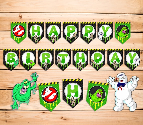 Ghostbusters Birthday Banner Ghostbusters Banner Etsy