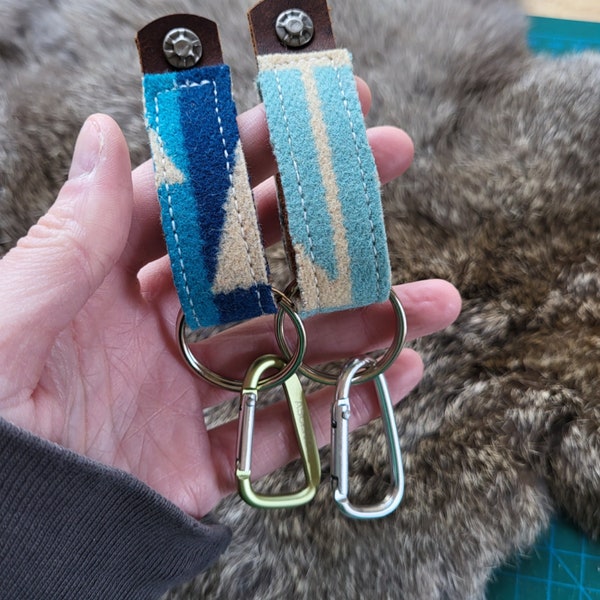 Keyloops! | Leather and Pendleton Keychains | Key chains, key holder, lanyards, carabiner keychain, wylder handcraft, pendleton goods