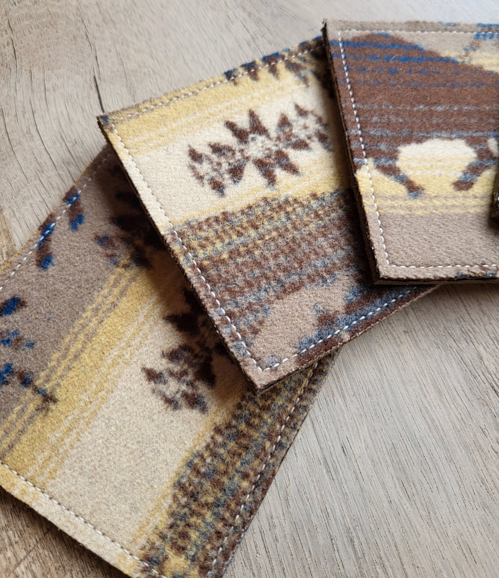 Coaster Gift Set Pendleton Fabric Coasters, Leather Coaster Set ...