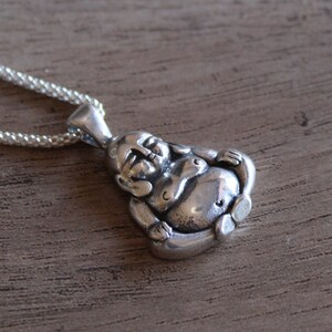 Buddha Necklace, sterling silver buddha, buddha charms, silver buddha, buddha jewelry, buddhism jewelry, buddhism necklace, buddhist jewelry