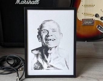 Art Print Music Flea Art for Music Lover Gift Idea Red Hot Chili Peppers Wall Art Music Room Decor