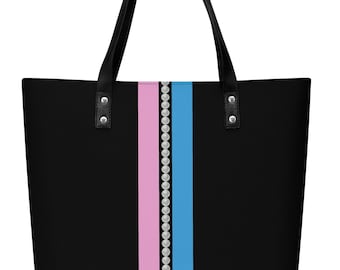Personalized Pink and Blue Pearl Faux Leather Tote | Jack and Jill Inspired | JJOA | Unique Gift | New Members