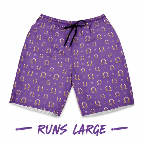 Purple & Gold Fraternity Inspired Athletic Shorts | Men's Greek Gear | D9 Inspired Apparel | Gift for Bruhs | RUNS LARGE