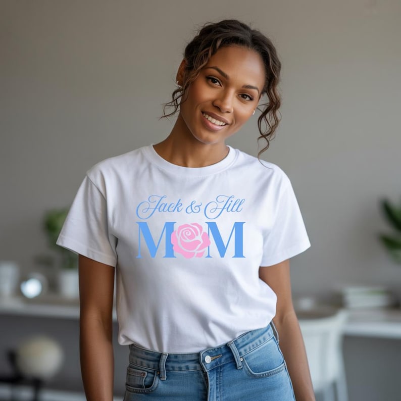 Pink & Blue Mom Chapter Shirt | Unisex Shirt and Sweatshirt | Organization Inspired Apparel for Moms | Black Mom Gift | Chapter Apparel image 2