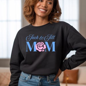 Pink & Blue Mom Chapter Shirt | Unisex Shirt and Sweatshirt | Organization Inspired Apparel for Moms | Black Mom Gift | Chapter Apparel image 1