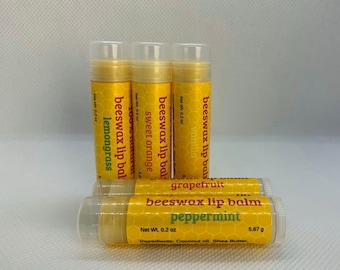 100% natural beeswax lip balm- made with organic ingredients!