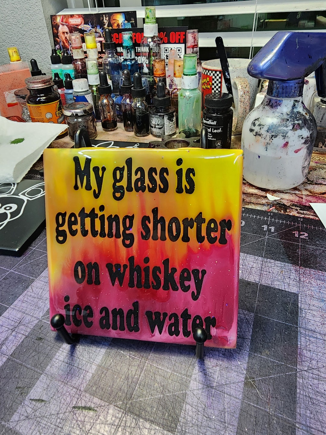 AC/DC Inspired Drink Coaster - Etsy