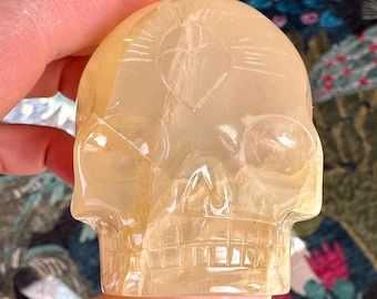 Cheerful Golden Healer Leandro De Souza Crystal Skull