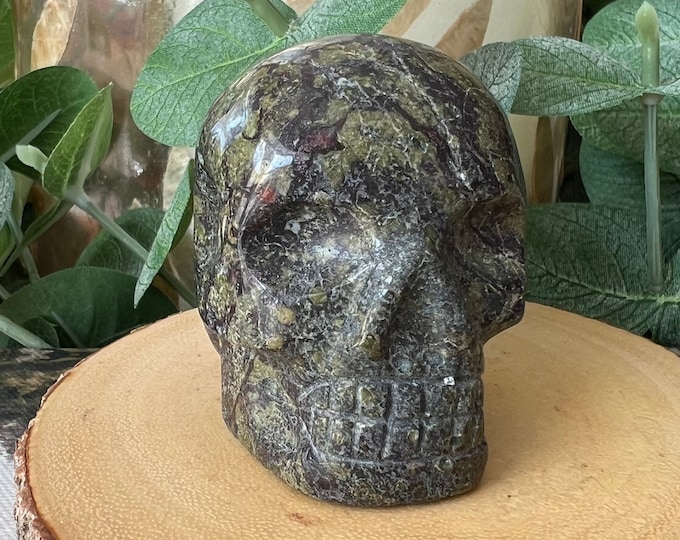 Sweet Brazilian Dragon's Blood Jasper Crystal Skull