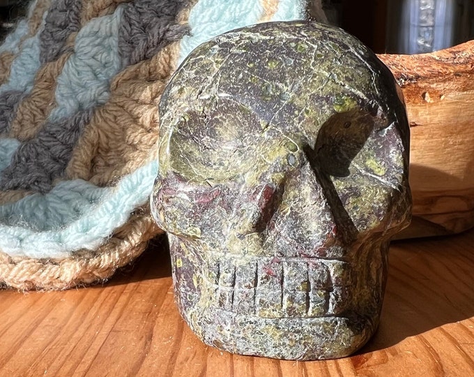 Sweet Dragon's Blood Jasper Skull Medium