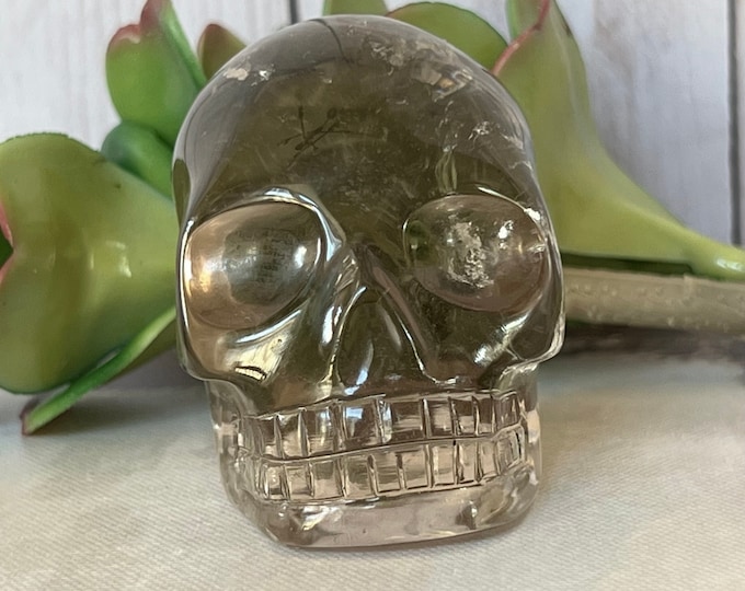 Super Cute Slightly Elongated Leandro De Souza Crystal Skull