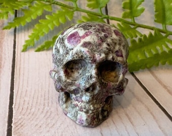 Stunning Ruby Feldspar Crystal Skull by Artifactual