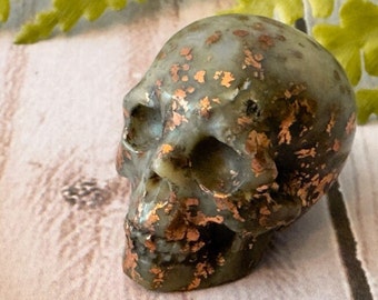 Rare Copper in Agate Skull Carved by Artifactual #2