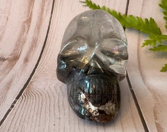 Amazing Garden Quartz Skull with Rainbows by Igor de Souza