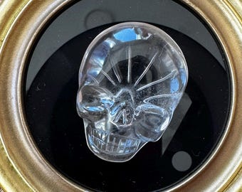 Leandro De Souza Crystal Clear Quartz Crystal Palm Skull