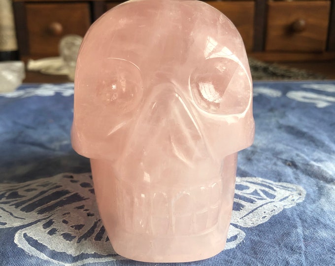 Brazilian Rose Quartz Skull