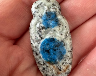 K2 Azurite in Granite Goddess Carving from Artifactual