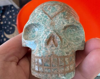 Old Style Elongated Amazonite Leandro De Souza Crystal Skull #1