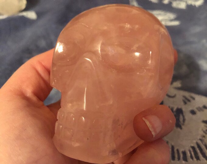 Brazilian Rose Quartz Skull