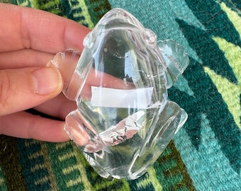 Stunning Clear Quartz Frog #1, Venturini Carve