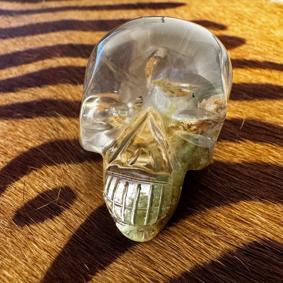 Garden Quartz Skull Carving by Igor De Souza: Lodolite Crystal Skull - Etsy