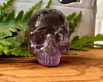 Beautiful Jawless Light Amethyst Crystal Skull, 1.5" , Exquisitely Carved