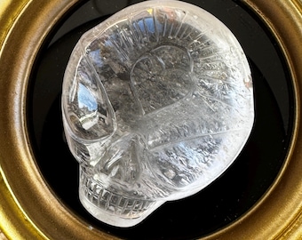 Leandro De Souza Quartz Alien Palm Crystal Skull