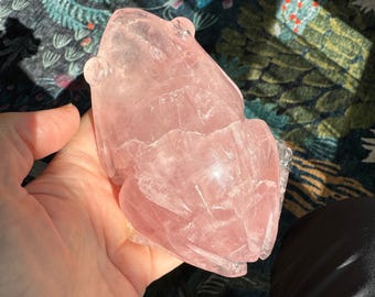 Super Sweet Rose Quartz Frog, Venturini Carve