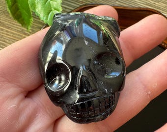 Small Green Tourmaline Leandro De Souza Palm Skull