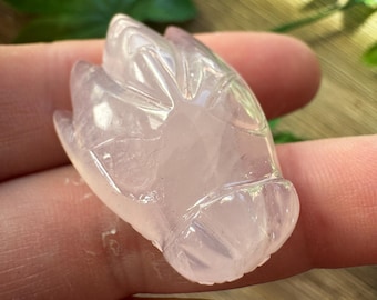 Tiny Rose Quartz Leandro De Souza Dragon Skull