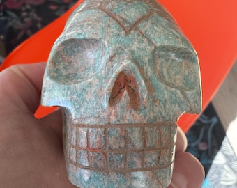 Old Style Elongated Amazonite Leandro De Souza Crystal Skull #2