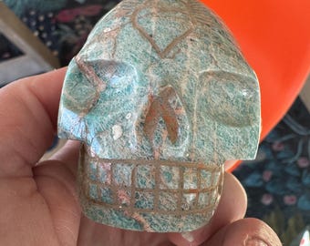 Old Style Elongated Amazonite Leandro De Souza Crystal Skull #3