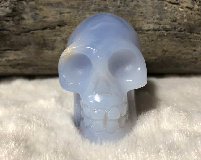 Blue Chalcedony Skull #4