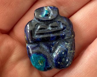 Adorable Azurite Goddess Carving from Artifactual