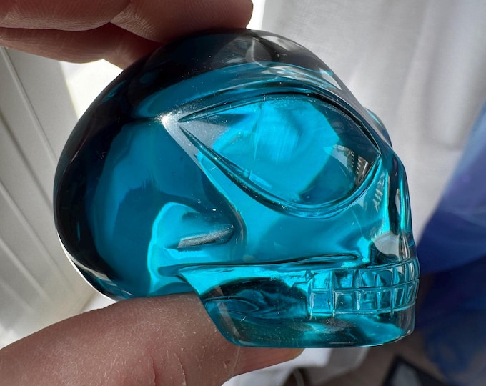 Gorgeous "Blue Obsidian" Leandro De Souza Star Child Crystal Skull