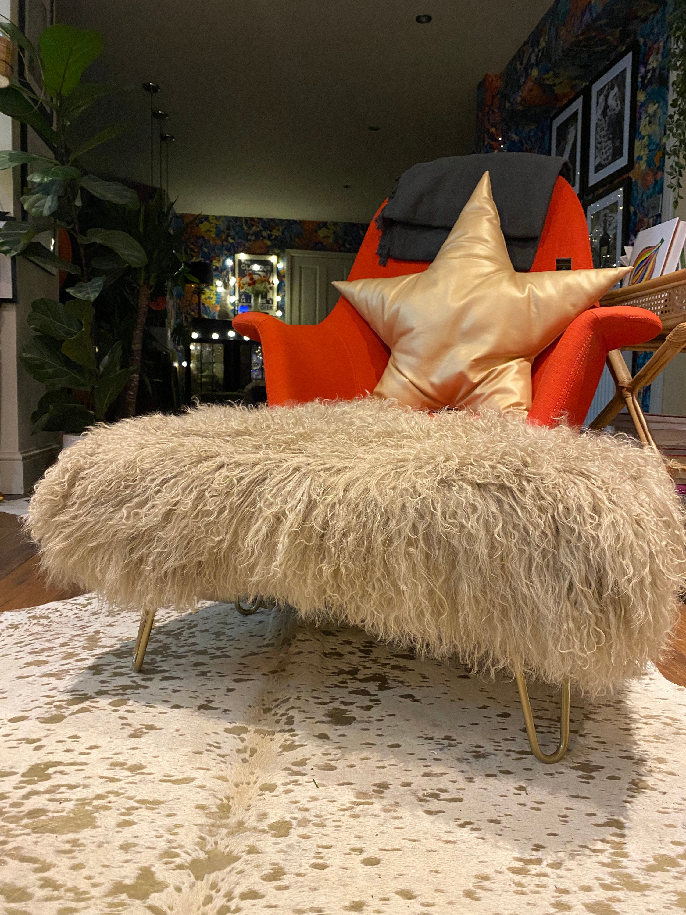 Furry Footstool Etsy UK