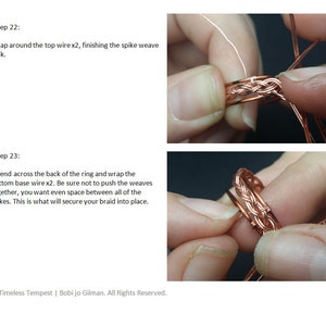 Celtic Knot Ring Wire Wrap Tutorial DIY PDF Book Lesson How to Make Step by Step Pattern Weave Weaving Weaved Wrapping Wrapped image 6