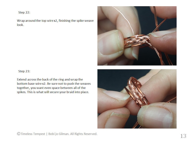 Celtic Knot Ring Wire Wrap Tutorial DIY PDF Book Lesson How to Make Step by Step Pattern Weave Weaving Weaved Wrapping Wrapped image 6