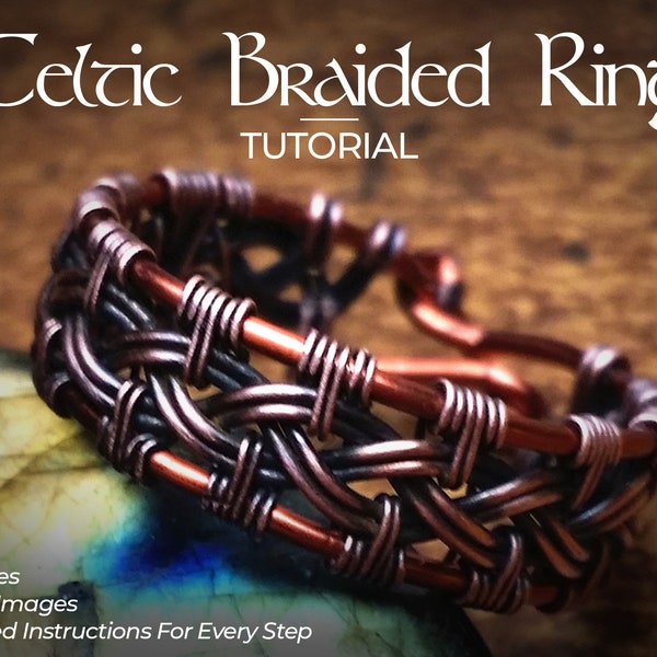 Celtic Knot Ring Wire Wrap Tutorial DIY PDF Book Lesson How to Make Step by Step Pattern Weave Weaving Weaved Wrapping Wrapped