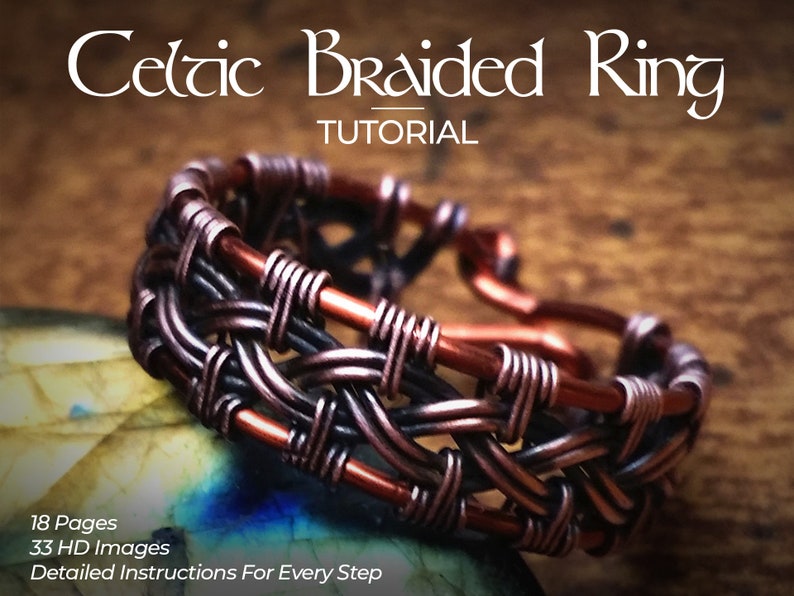 Celtic Knot Ring Wire Wrap Tutorial DIY PDF Book Lesson How to Make Step by Step Pattern Weave Weaving Weaved Wrapping Wrapped image 1