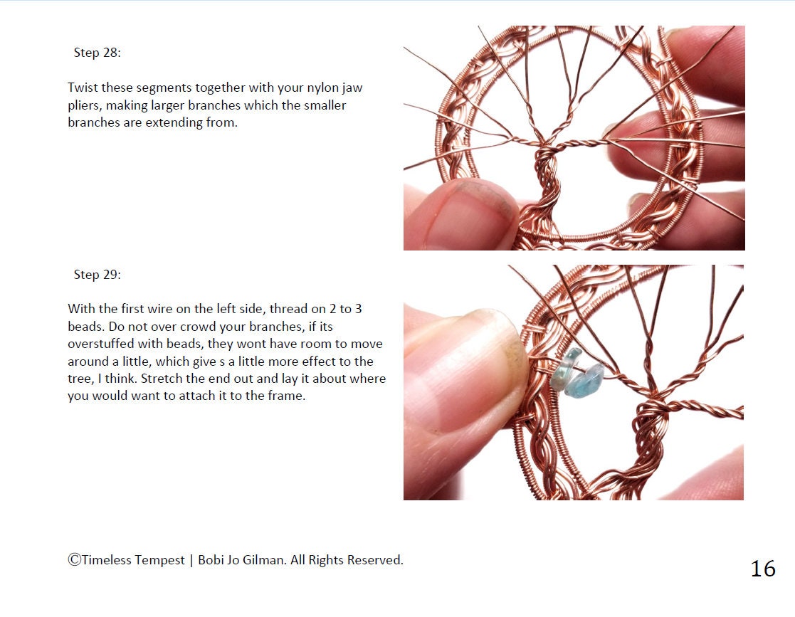 Tree of Life Wire Wrap Tutorial How to Make A Beaded Wire - Etsy UK