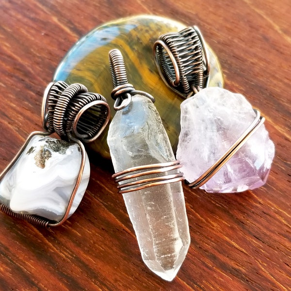 3 different ways to wire wrap stones | Wire wrapping irregular stones | How to wire wrap stones without holes, By Bobi Jo Gilman