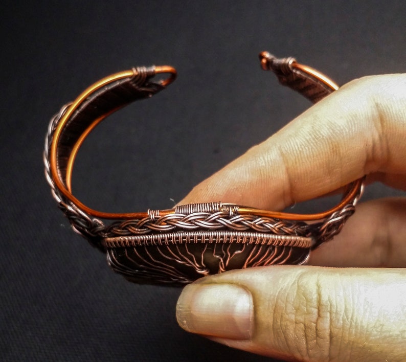Wire Wrapped Bracelet Tutorial Tree of Life Cuff Bangle Copper Braided Woven Twisted Weaving Wrapped Wrap Making How To Kit DIY PDF Pattern