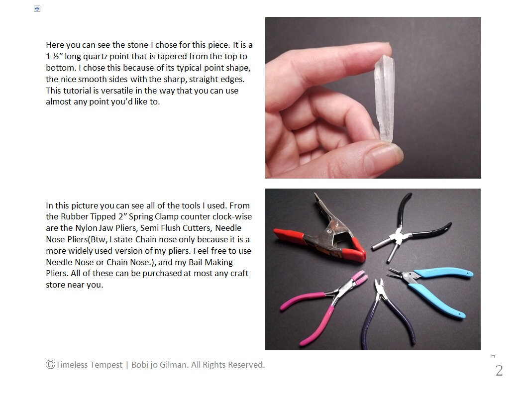 Wire Wrap Tutorial Wire Wrap Crystal Point Tutorial Etsy UK