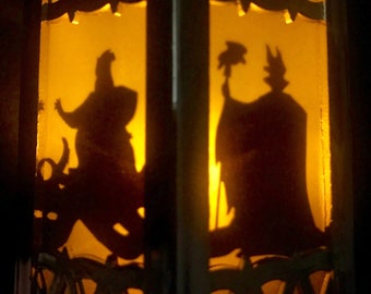Disney Villains Inspired (Hook, Ursula, Maleficent, Cruella, Jafar, Evil queen) Plastic mini Lantern. V1