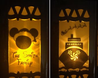 Disney MerryTime Cruise Inspired Battery-Operated Plastic mini Lantern. Customizable.