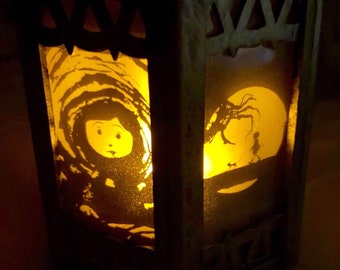 Coraline Inspired Battery-Operated Plastic Lantern