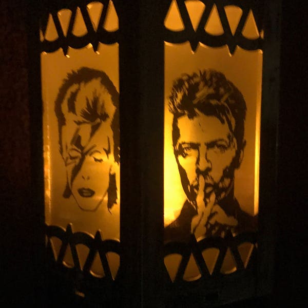 David Bowie Inspired Battery-Operated Plastic Mini Lanterns