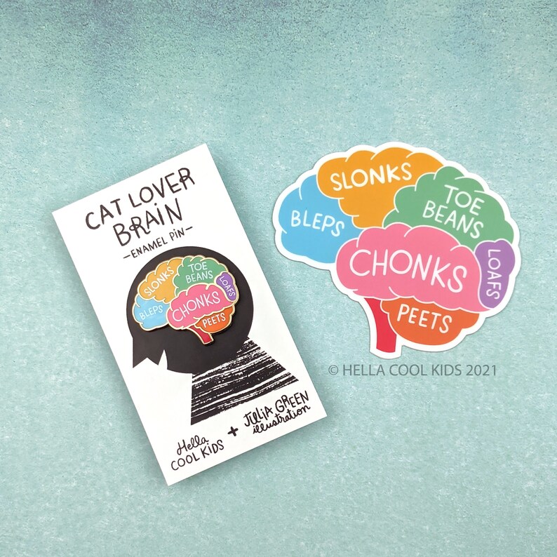 Cat Lover Brain Vinyl Sticker image 5