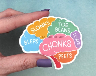 Cat Lover Brain Vinyl Sticker